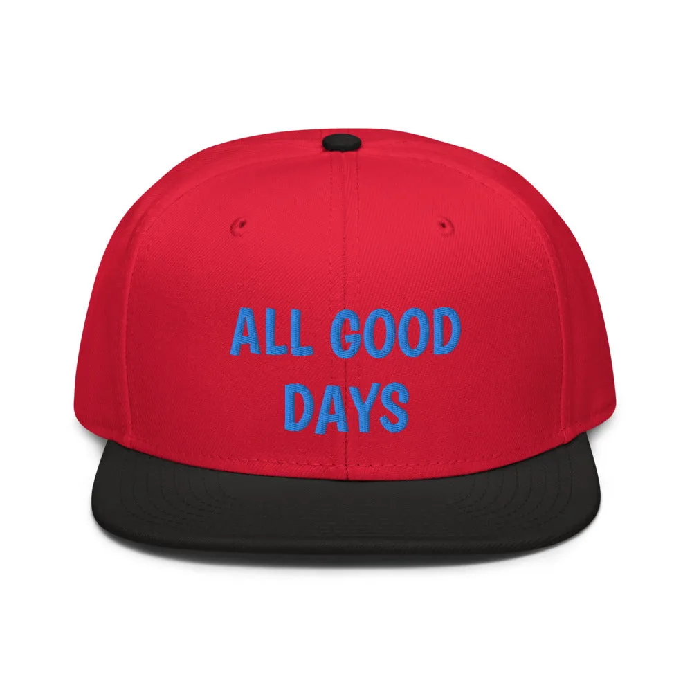 Snapback Hat "1052-0031 All Good Days (Blue Logo)"