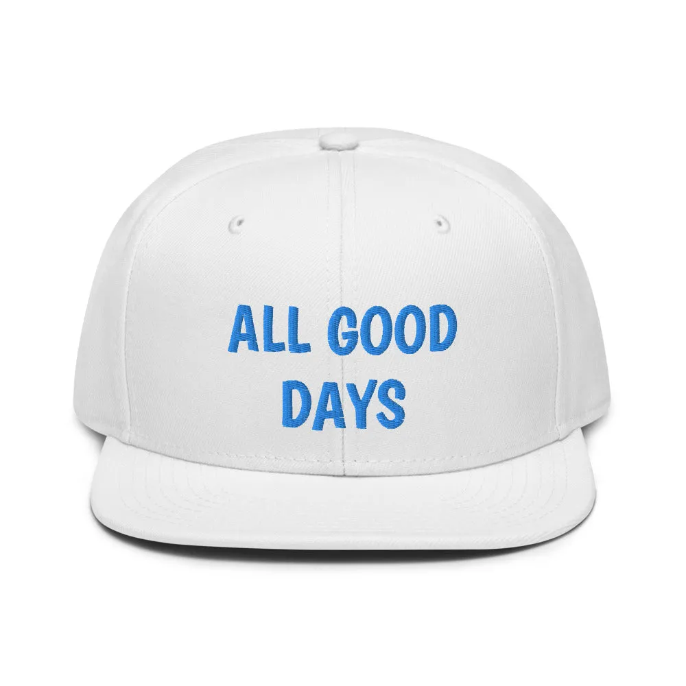 Snapback Hat "1052-0031 All Good Days (Blue Logo)"