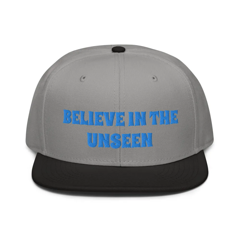 Snapback Hat "1052-0101 Believe In The Unseen (Blue Logo)"
