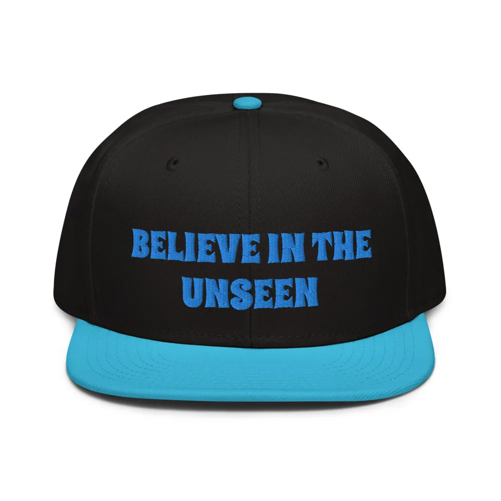 Snapback Hat "1052-0101 Believe In The Unseen (Blue Logo)"