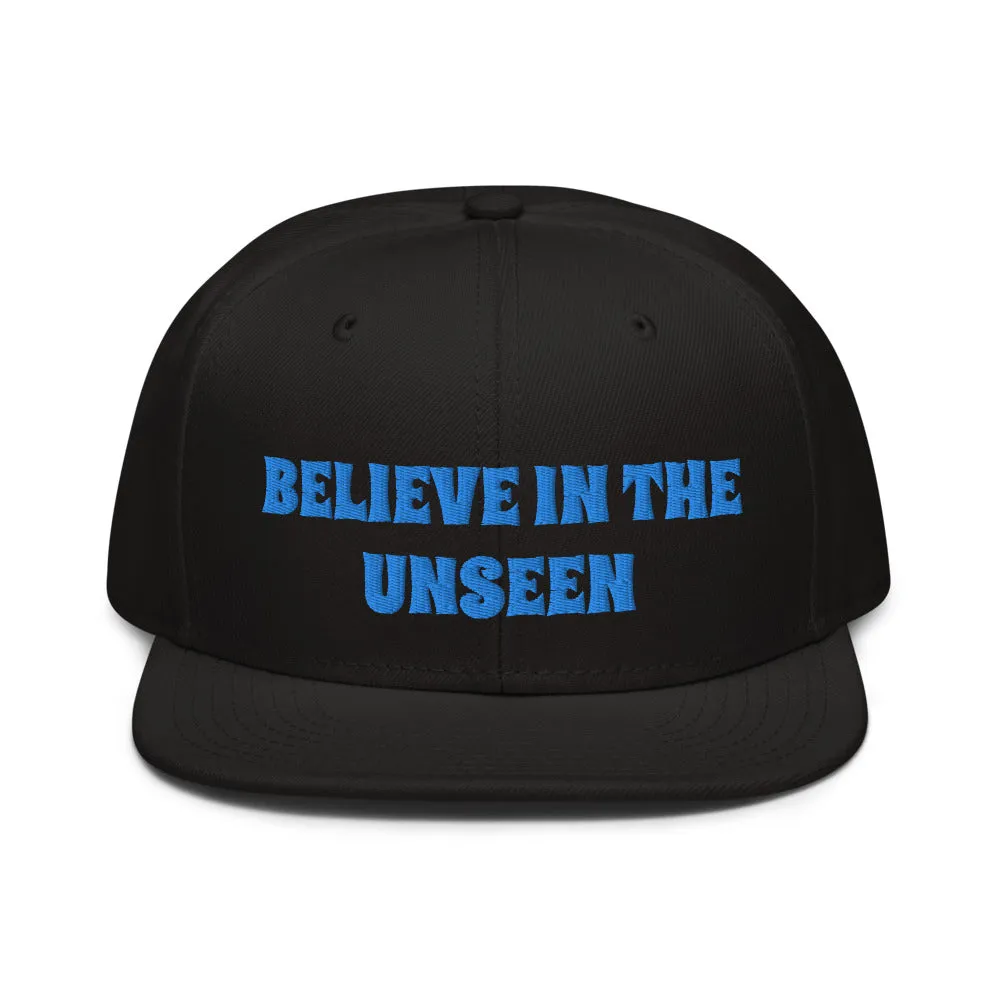 Snapback Hat "1052-0101 Believe In The Unseen (Blue Logo)"