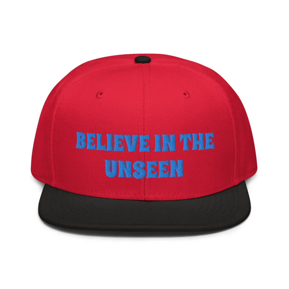 Snapback Hat "1052-0101 Believe In The Unseen (Blue Logo)"