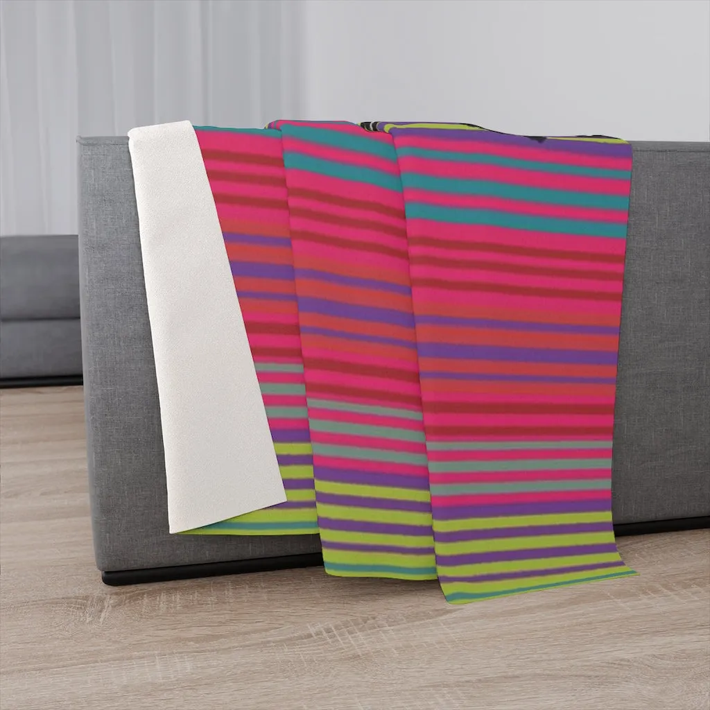 Snow Leopard Serape Sherpa Blanket