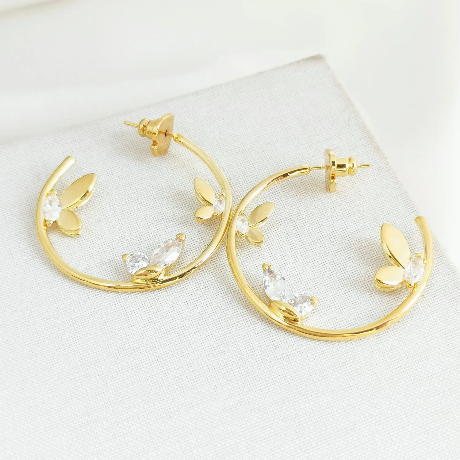 Social Butterfly Hoop Earrings
