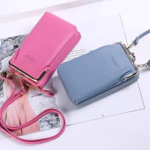 Soft Leather Crossbody Phone Bag