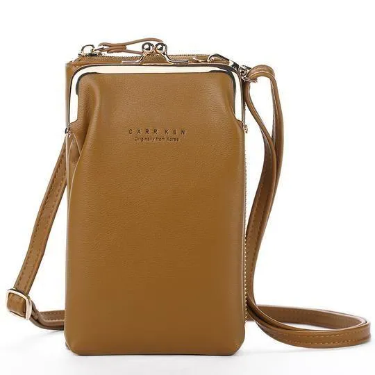 Soft Leather Crossbody Phone Bag
