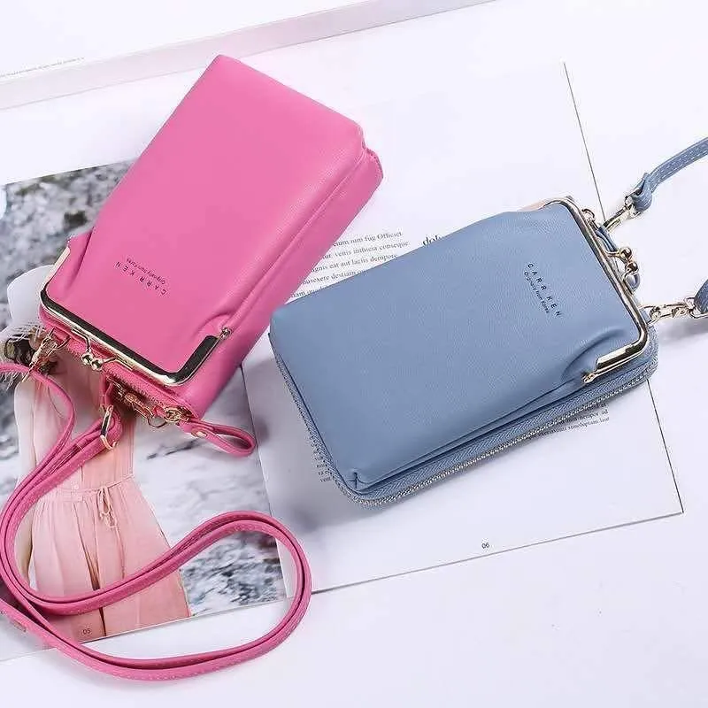 Soft Leather Crossbody Phone Bag