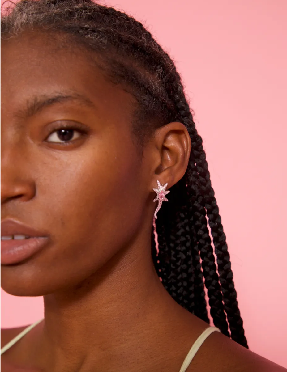 SOFT PINK STAR TRAIL EARRINGS
