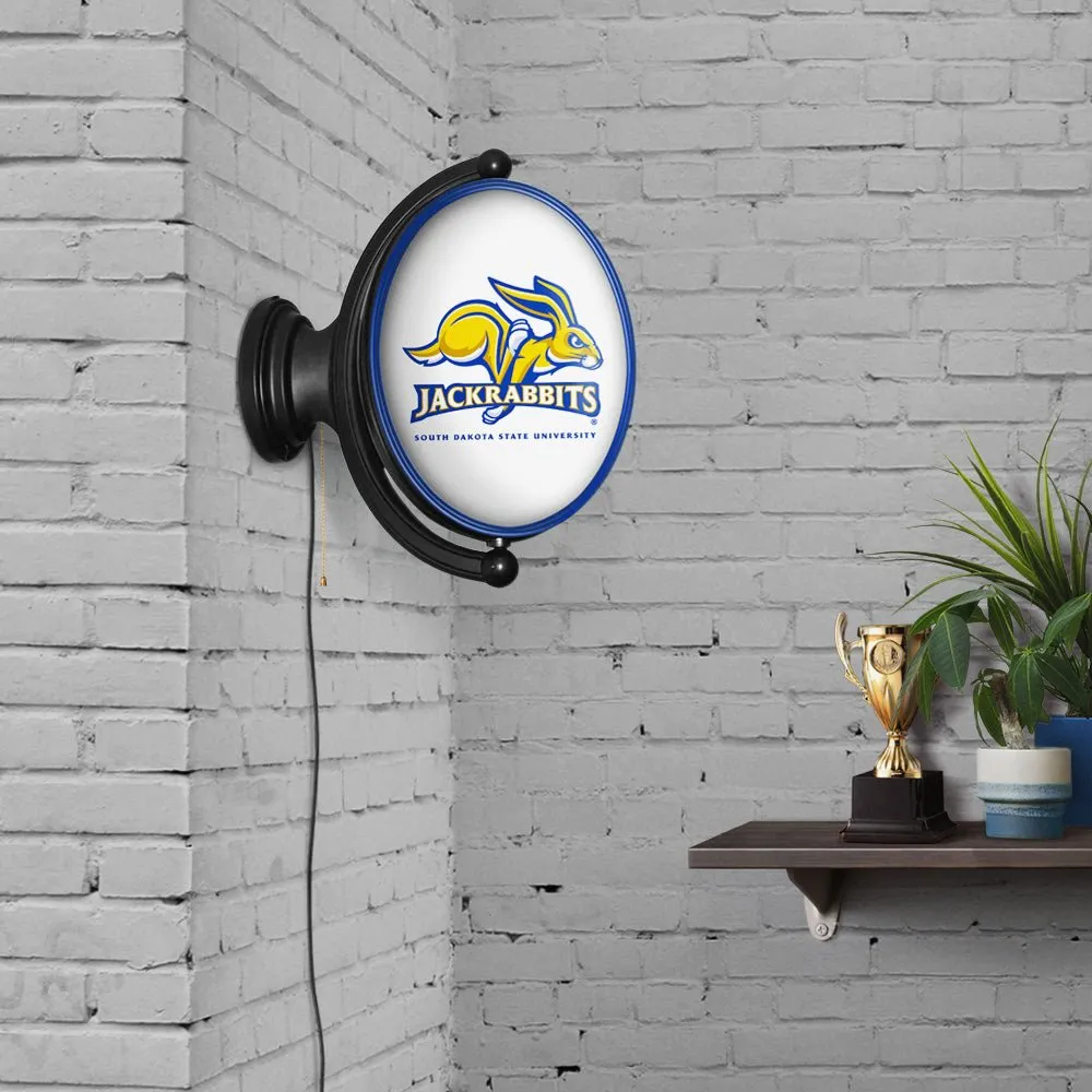 South Dakota State Jackrabbits: Original Oval Rotating Lighted Wall Sign