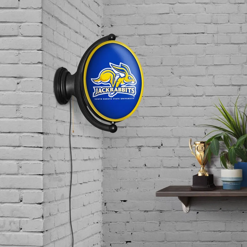 South Dakota State Jackrabbits: Original Oval Rotating Lighted Wall Sign
