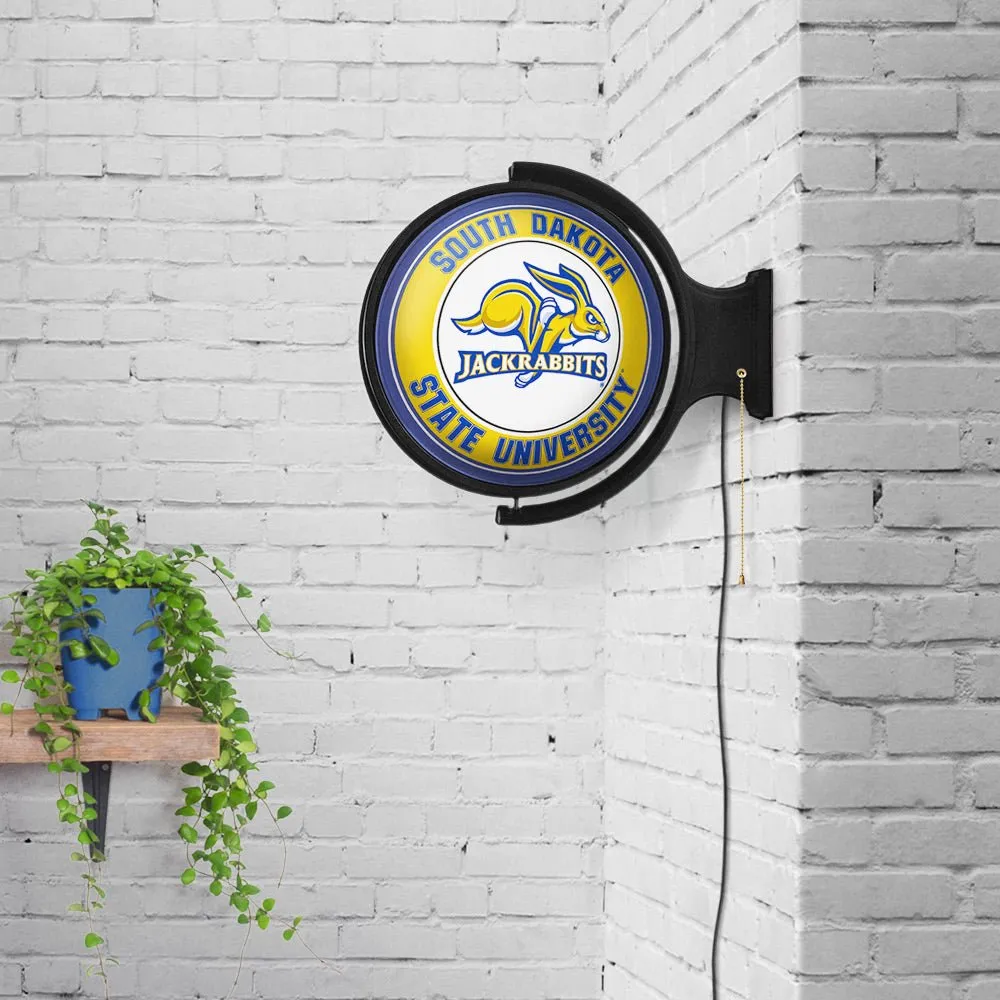South Dakota State Jackrabbits: Original Round Rotating Lighted Wall Sign