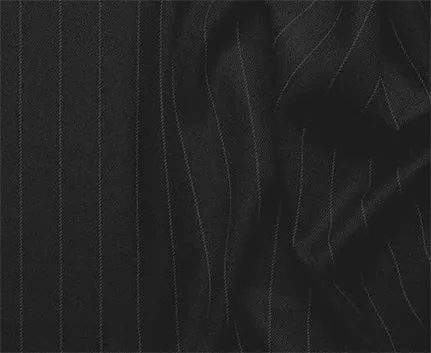 Sovana Collection - Regular Fit 3 Piece Suit 2 Button Tone on Tone Stripe in Black
