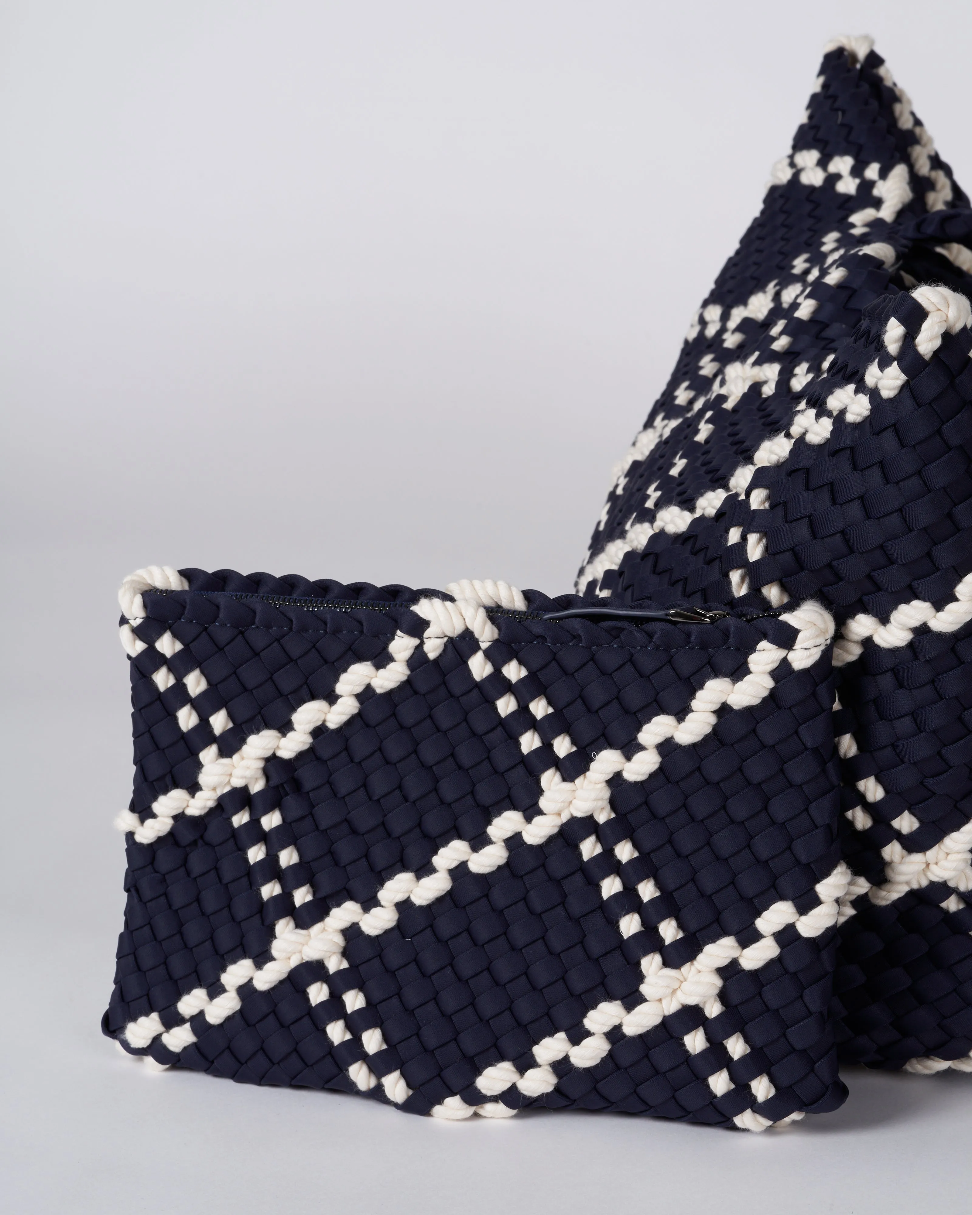 st barths large tote rope - ink blue