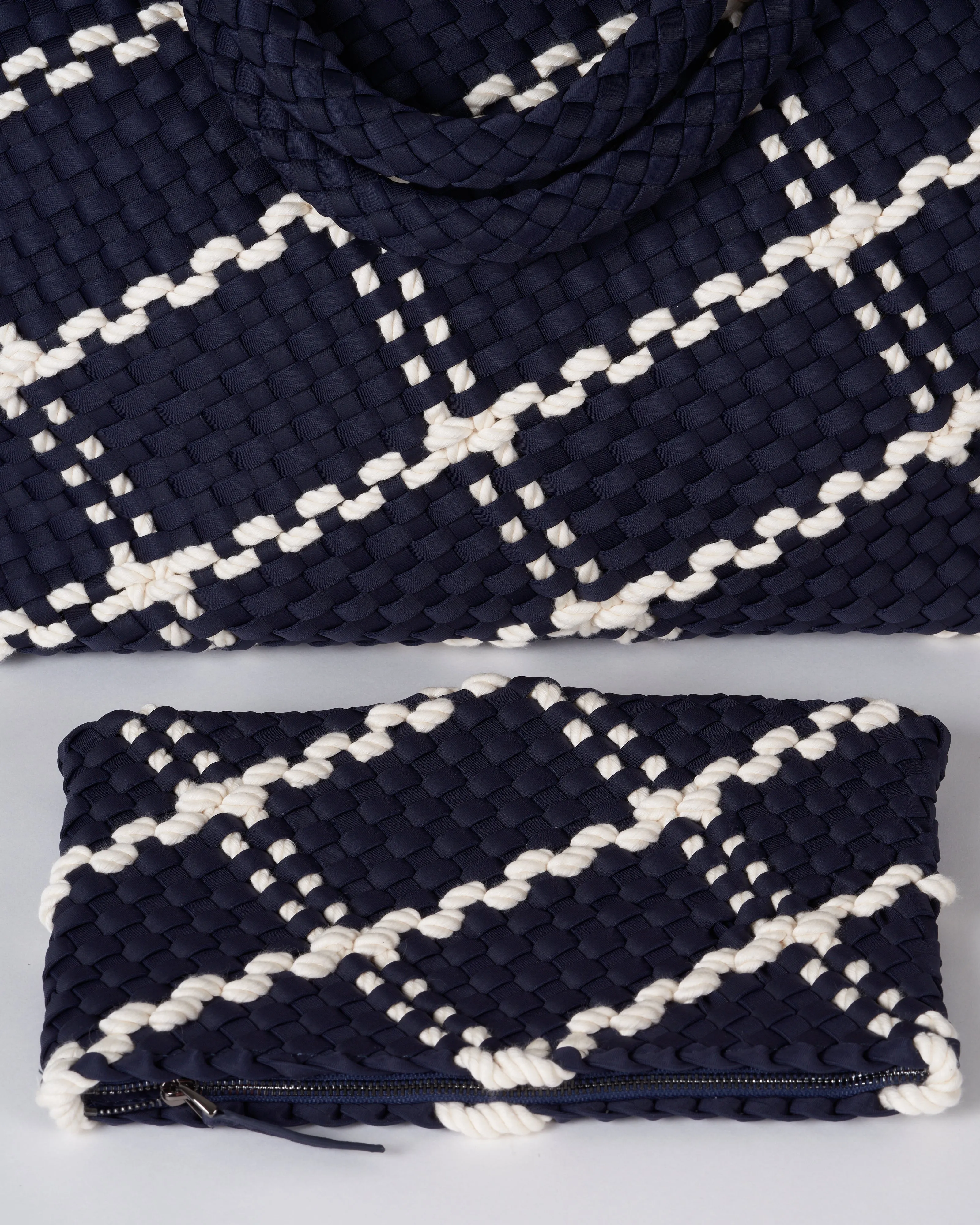 st barths large tote rope - ink blue