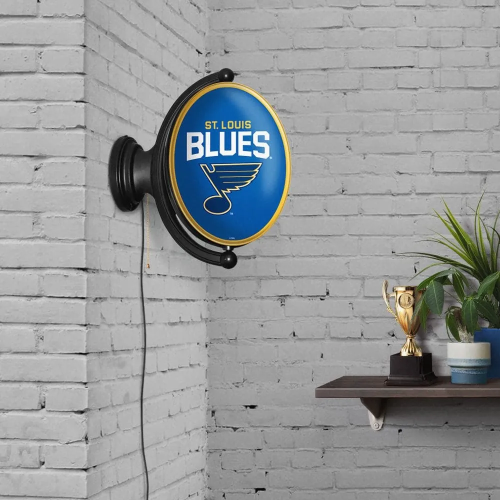 St. Louis Blues: Original Oval Rotating Lighted Wall Sign