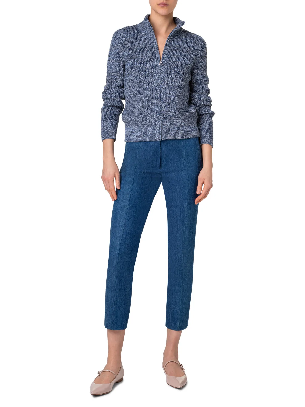Structured Cotton Knit Cardigan