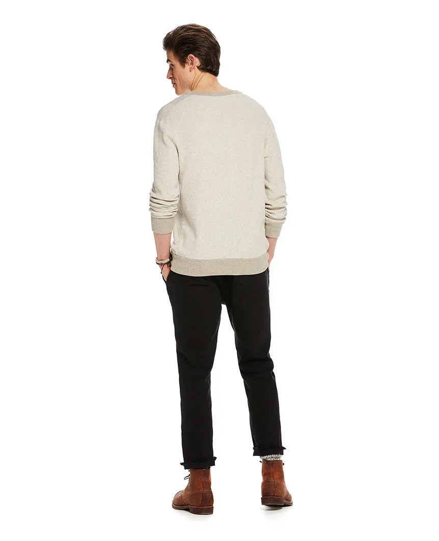 Structured Pullover Home Alone  Ecru Melange