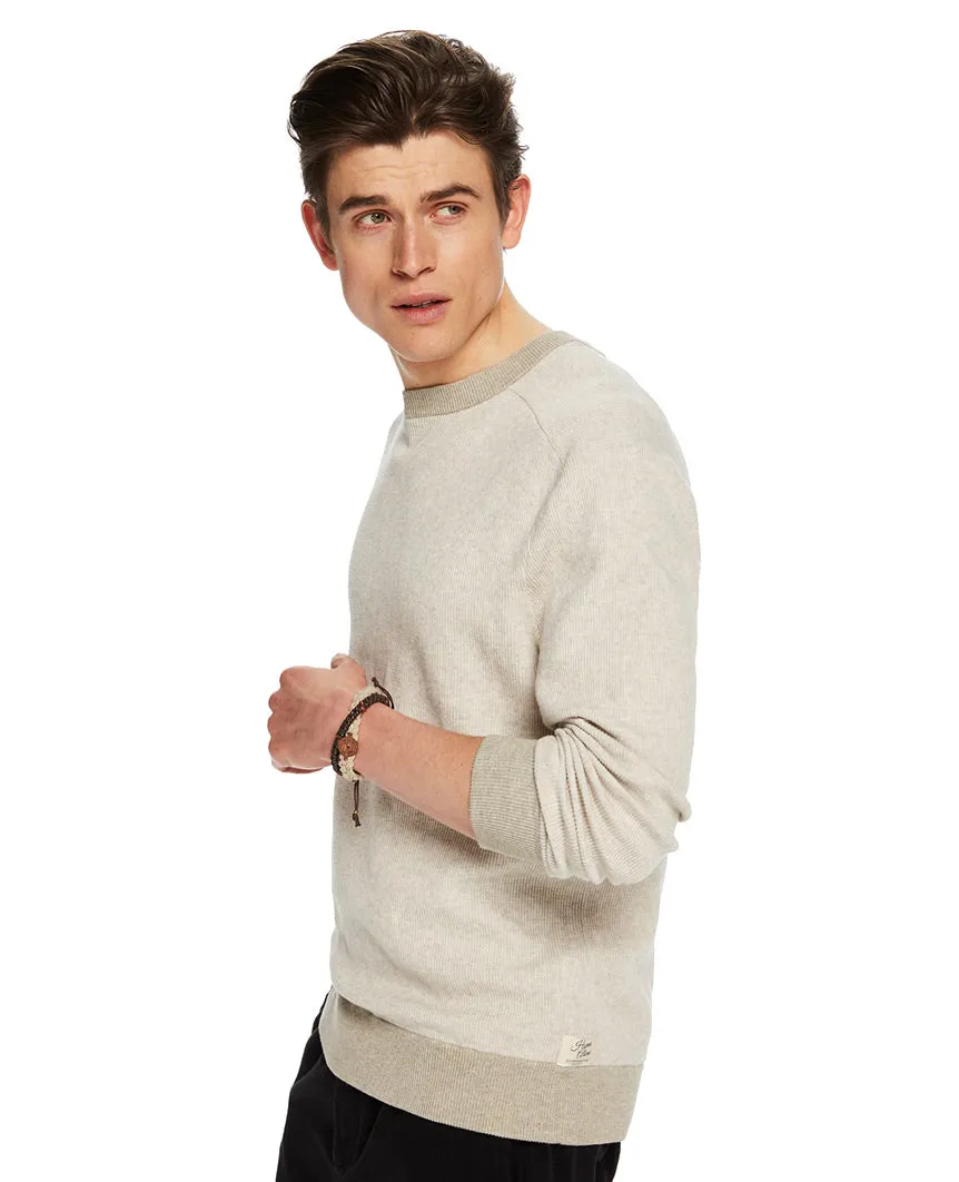Structured Pullover Home Alone  Ecru Melange