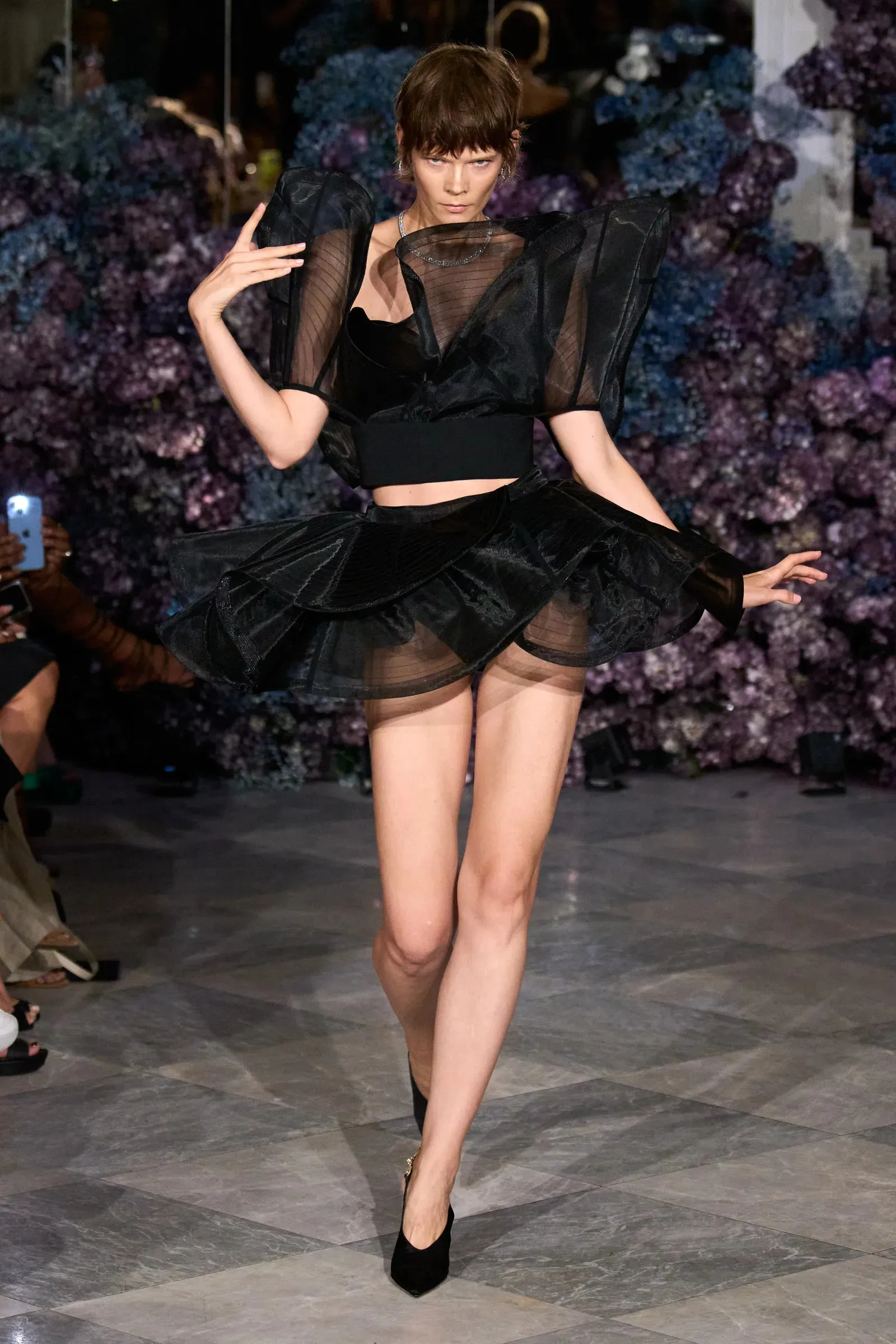 Structured Ruffle Top