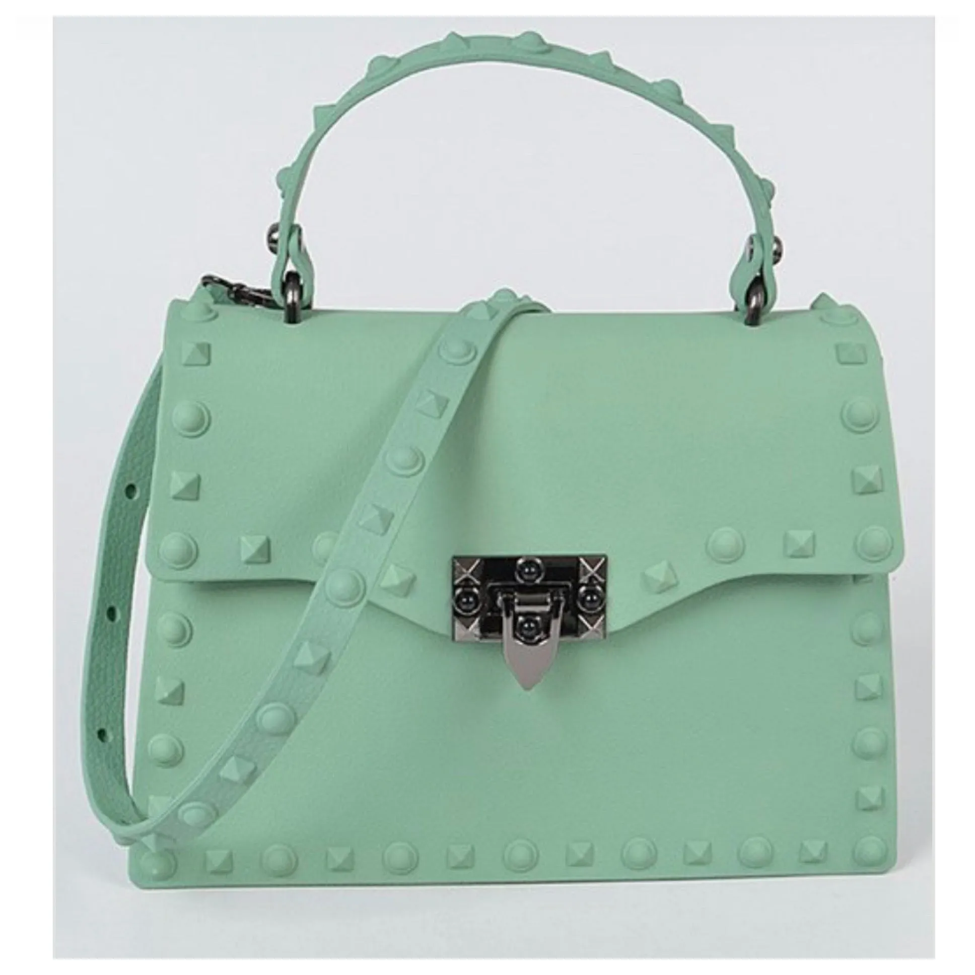 Studs Around Clutch Handle Purse (Big)