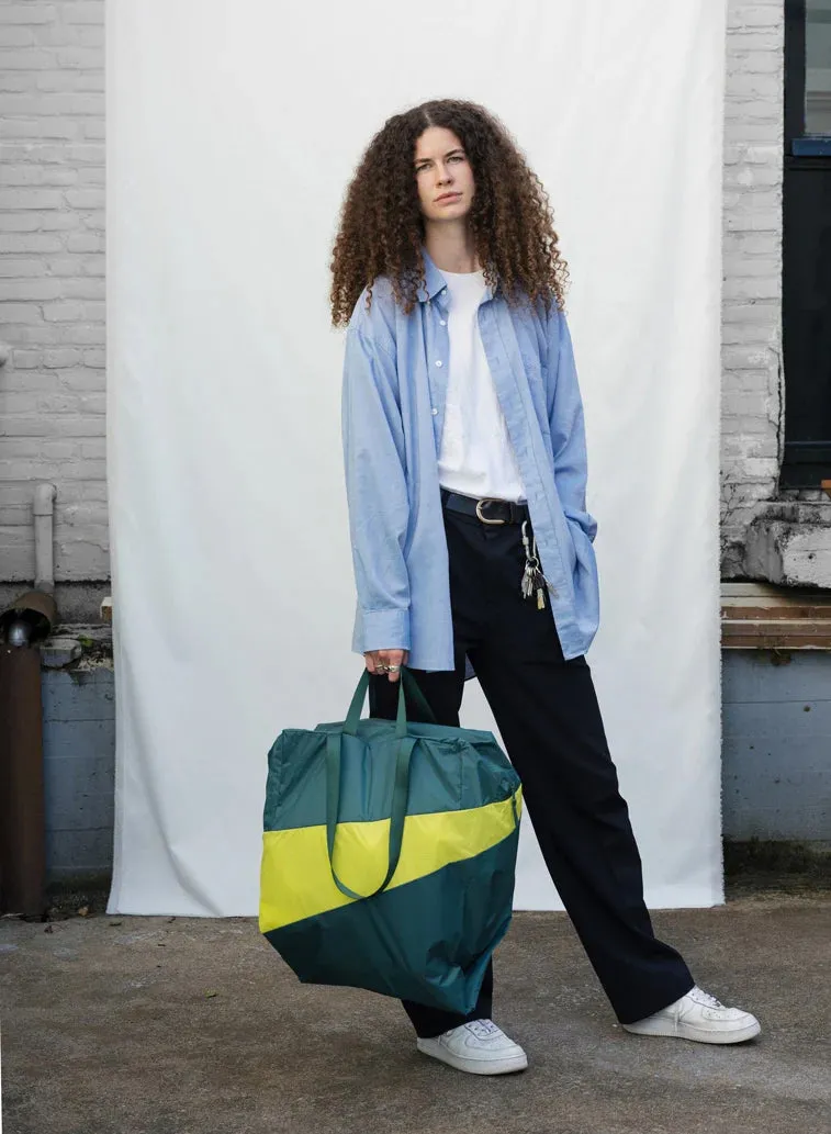 SUSAN BIJL Pine & Fluo Yellow Stash Bag