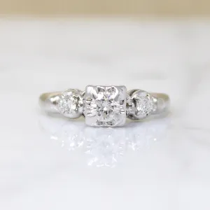 Sweet Diamond & White Gold Engagement Ring