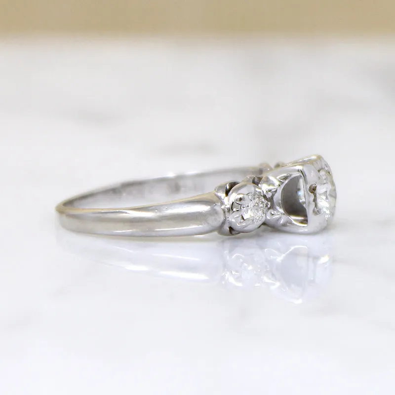 Sweet Diamond & White Gold Engagement Ring