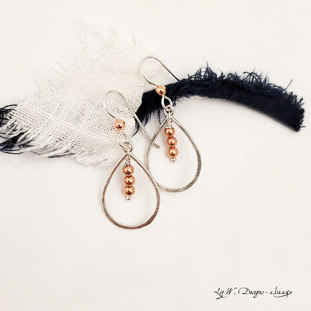 Sweet Drops in Petite Copper Beads - Earrings