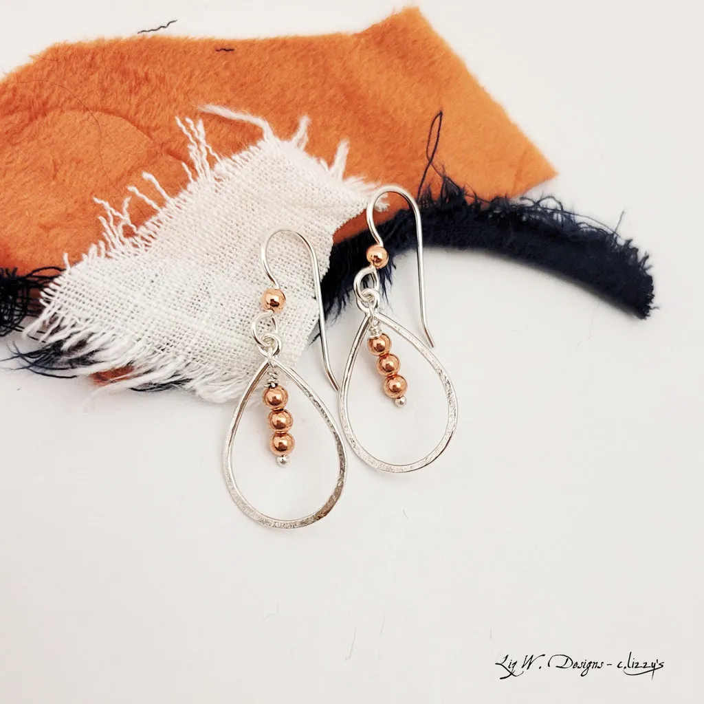 Sweet Drops in Petite Copper Beads - Earrings