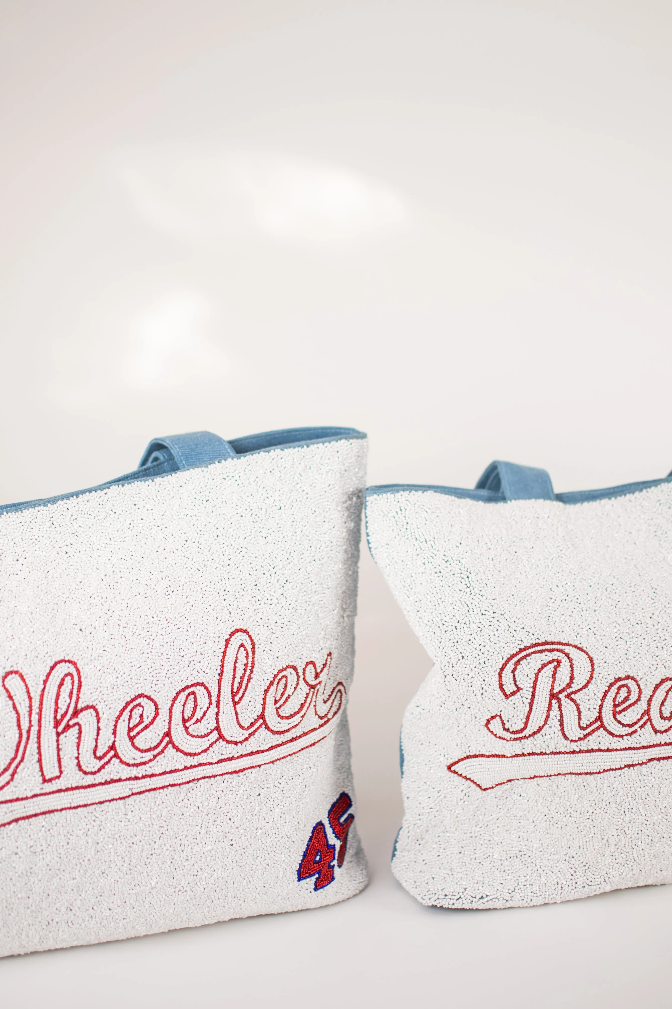 Swoosh Fully Beaded Tote