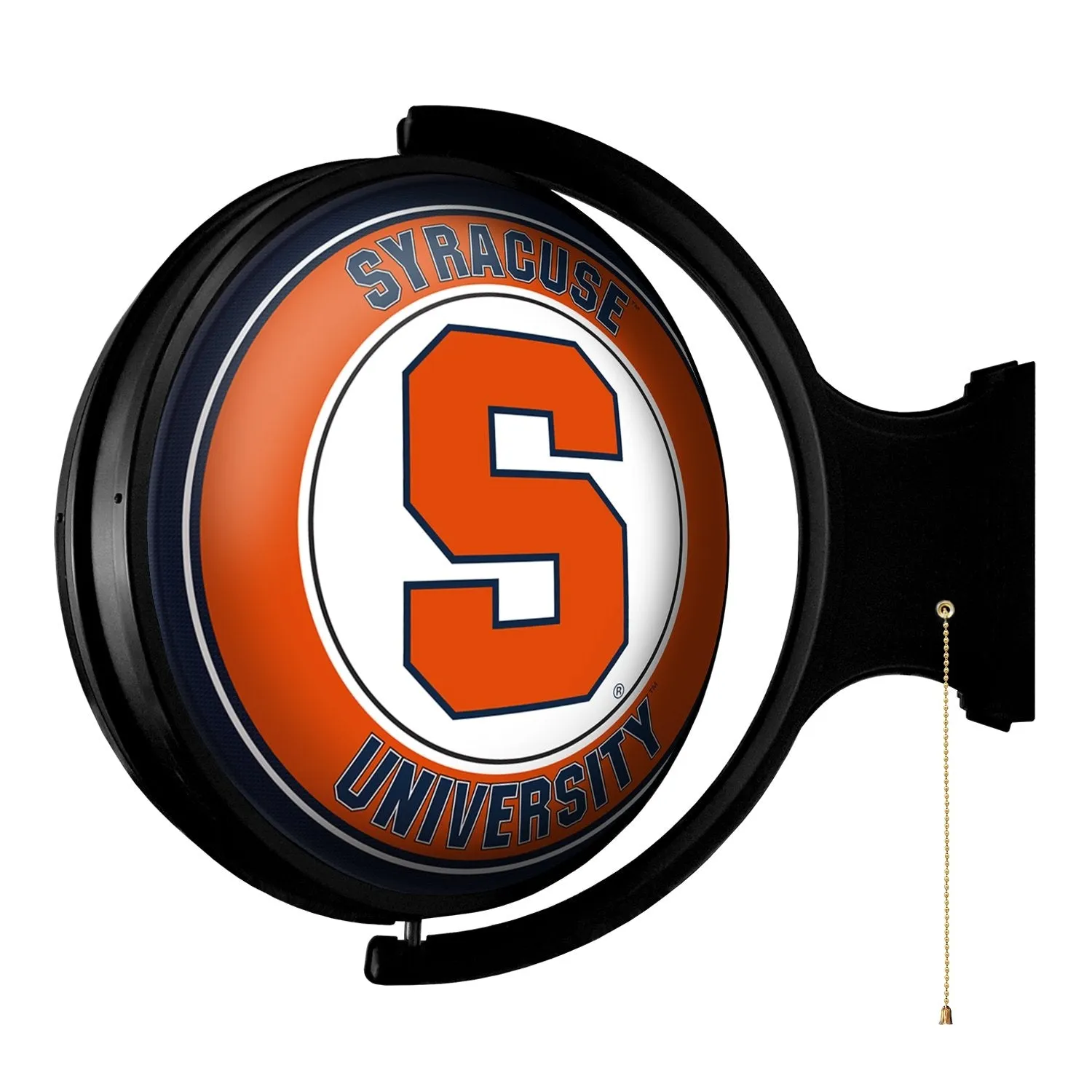 Syracuse Orange: Original Round Rotating Lighted Wall Sign