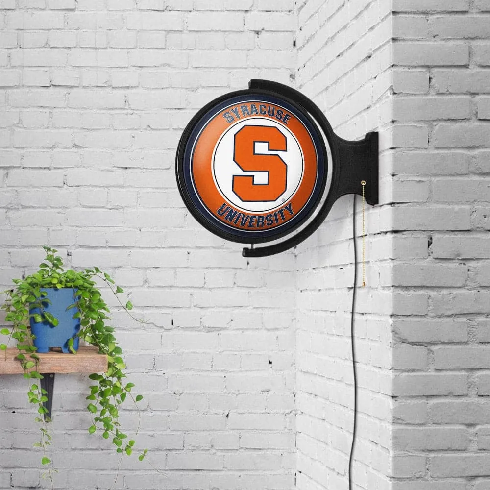 Syracuse Orange: Original Round Rotating Lighted Wall Sign