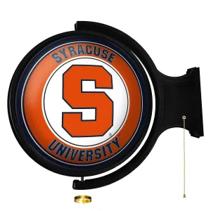 Syracuse Orange: Original Round Rotating Lighted Wall Sign