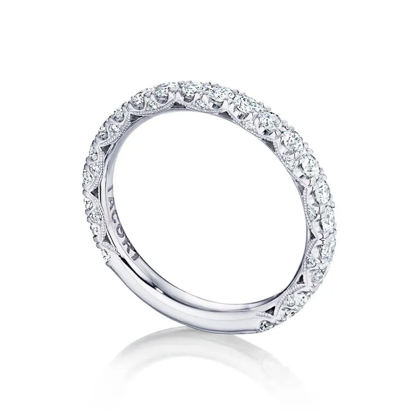 Tacori Petite Crescent Ladies Platinum Diamond Wedding Band HT254515B34