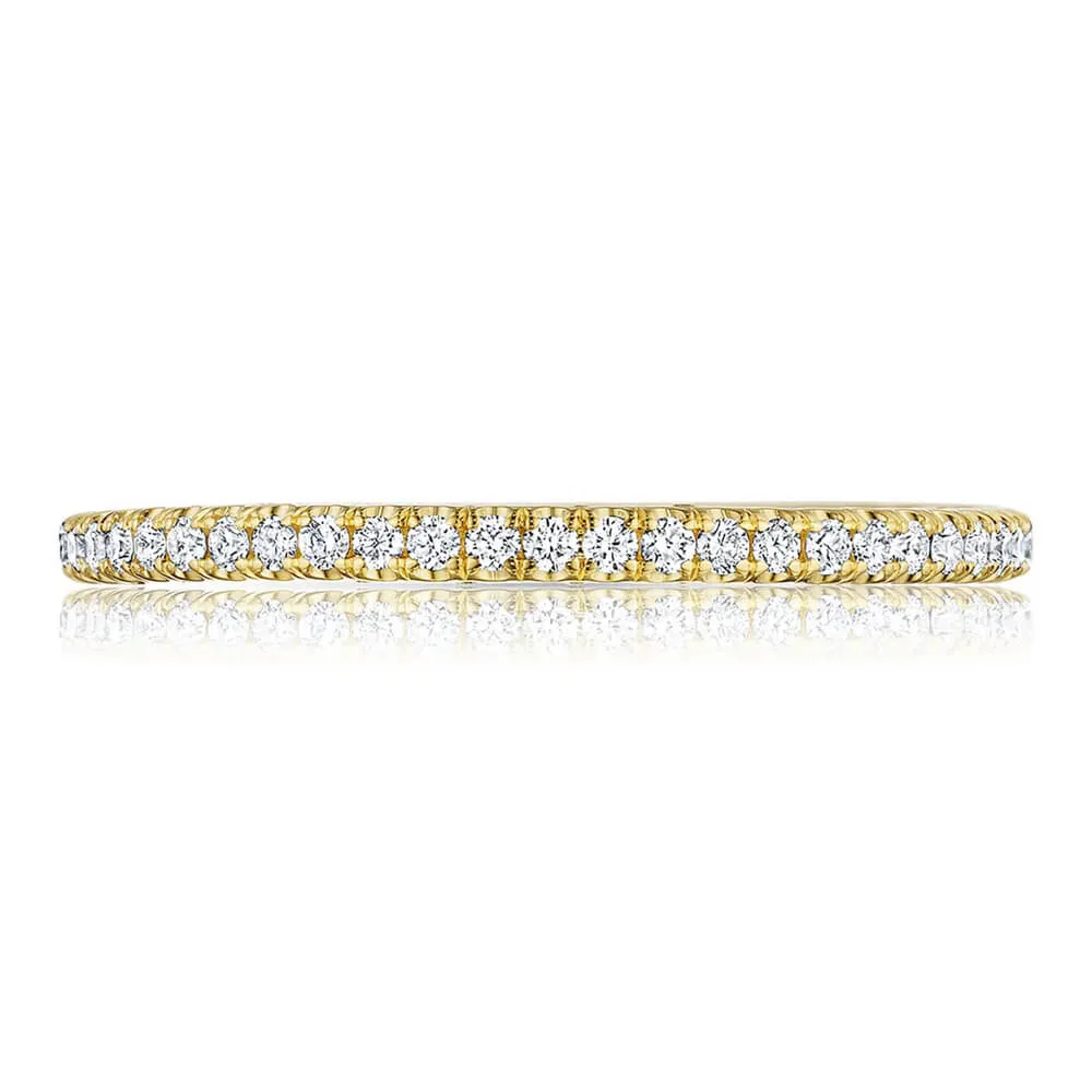 Tacori Petite Crescent Ladies Platinum Diamond Wedding Band HT254515B34