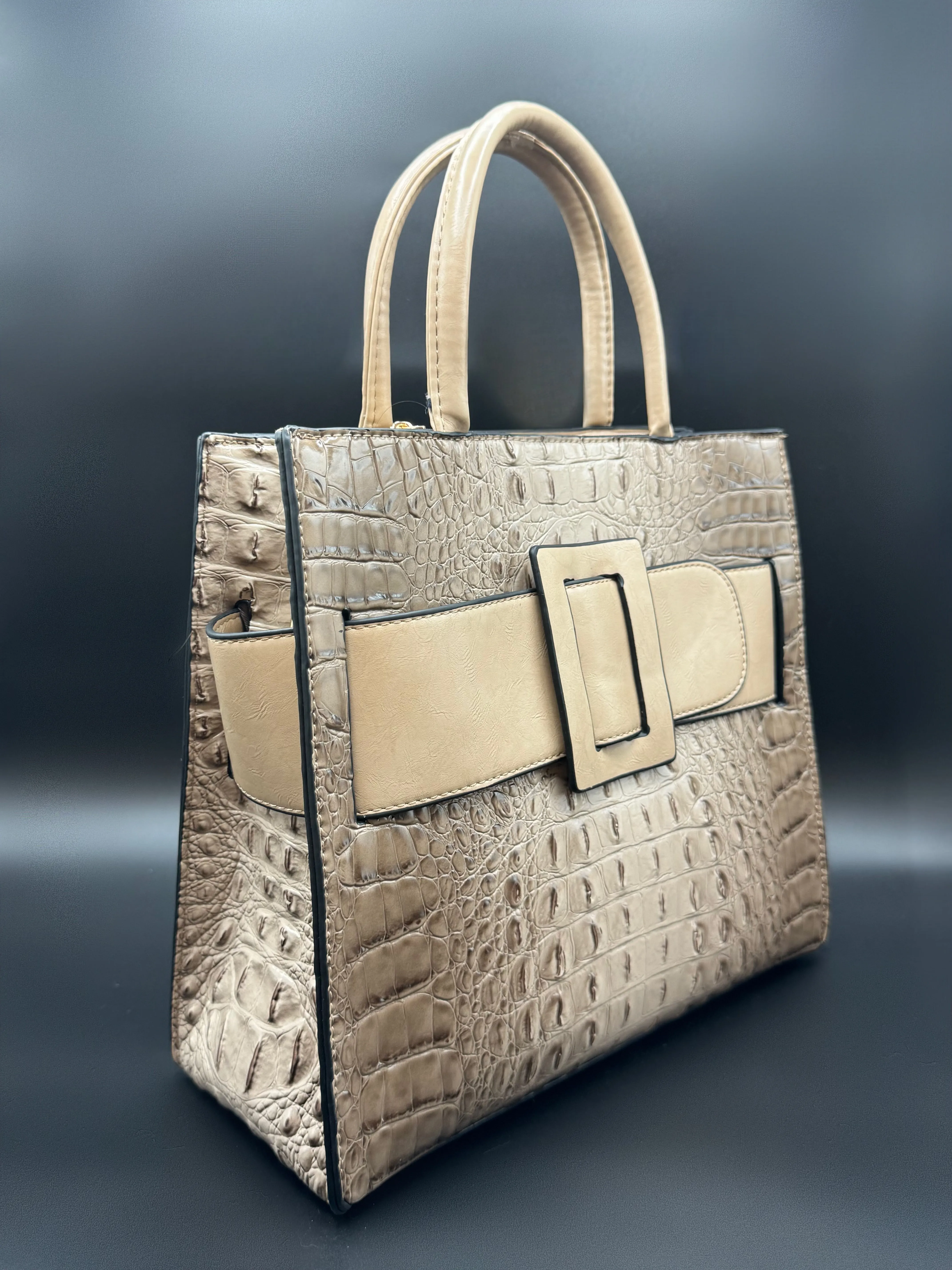 Tan Leather Shoulder Tote