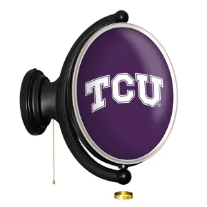 TCU Horned Frogs: Original Oval Rotating Lighted Wall Sign