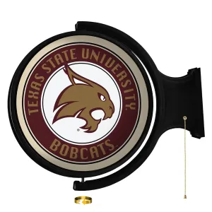 Texas State Bobcats: Original Round Rotating Lighted Wall Sign