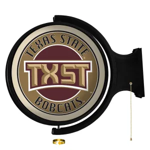 Texas State Bobcats: TXST - Original Round Rotating Lighted Wall Sign