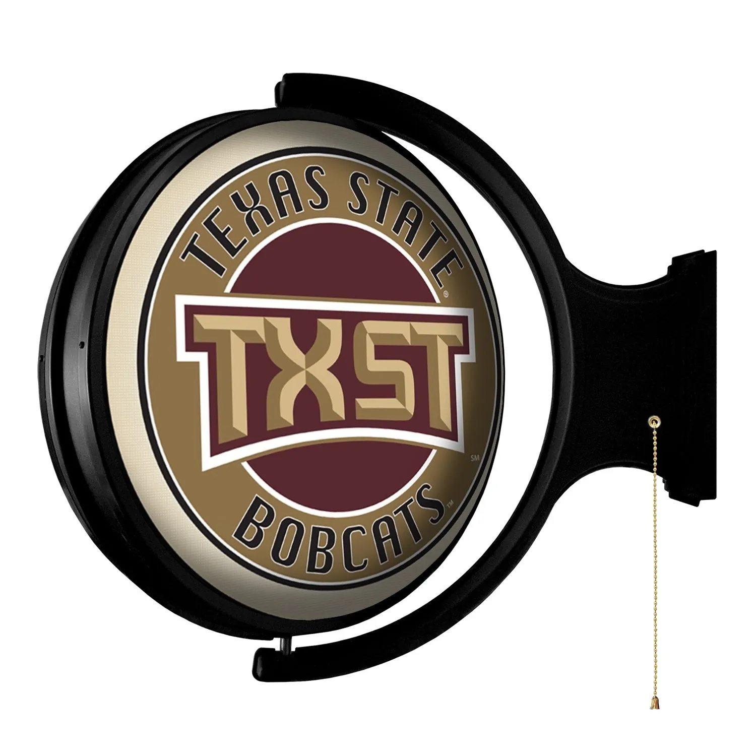 Texas State Bobcats: TXST - Original Round Rotating Lighted Wall Sign