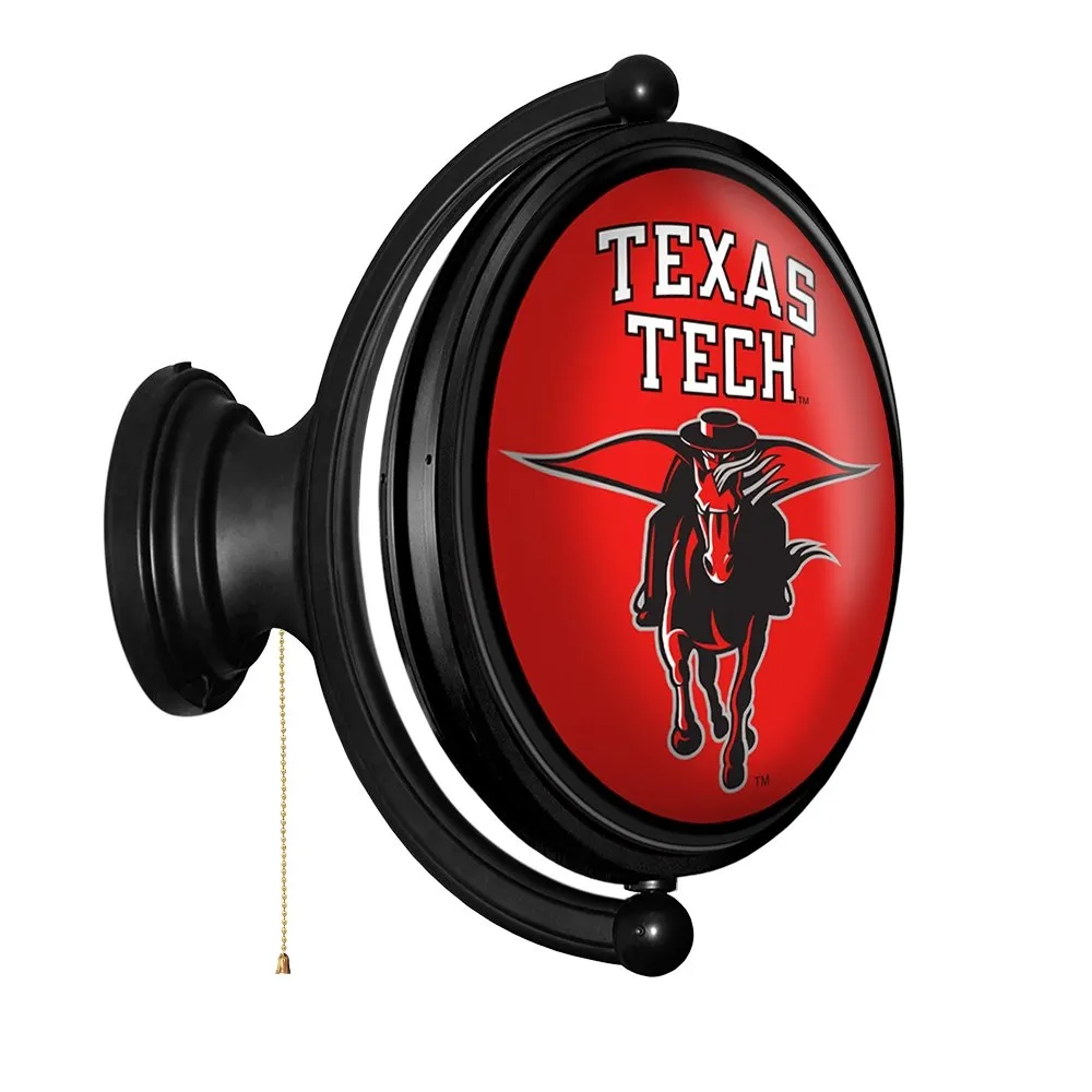 Texas Tech Red Raiders: Masked Rider - Original Oval Rotating Lighted Wall Sign