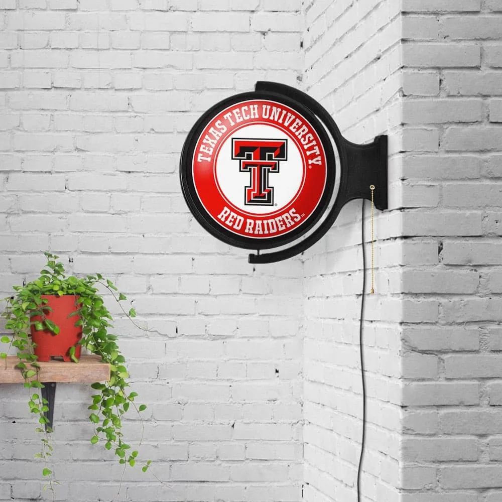 Texas Tech Red Raiders: Original Round Rotating Lighted Wall Sign