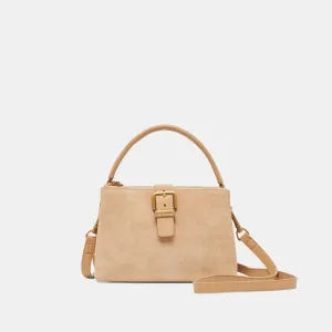 The Charly Mini Buckle Bag by Dolce Vita - Tan Suede