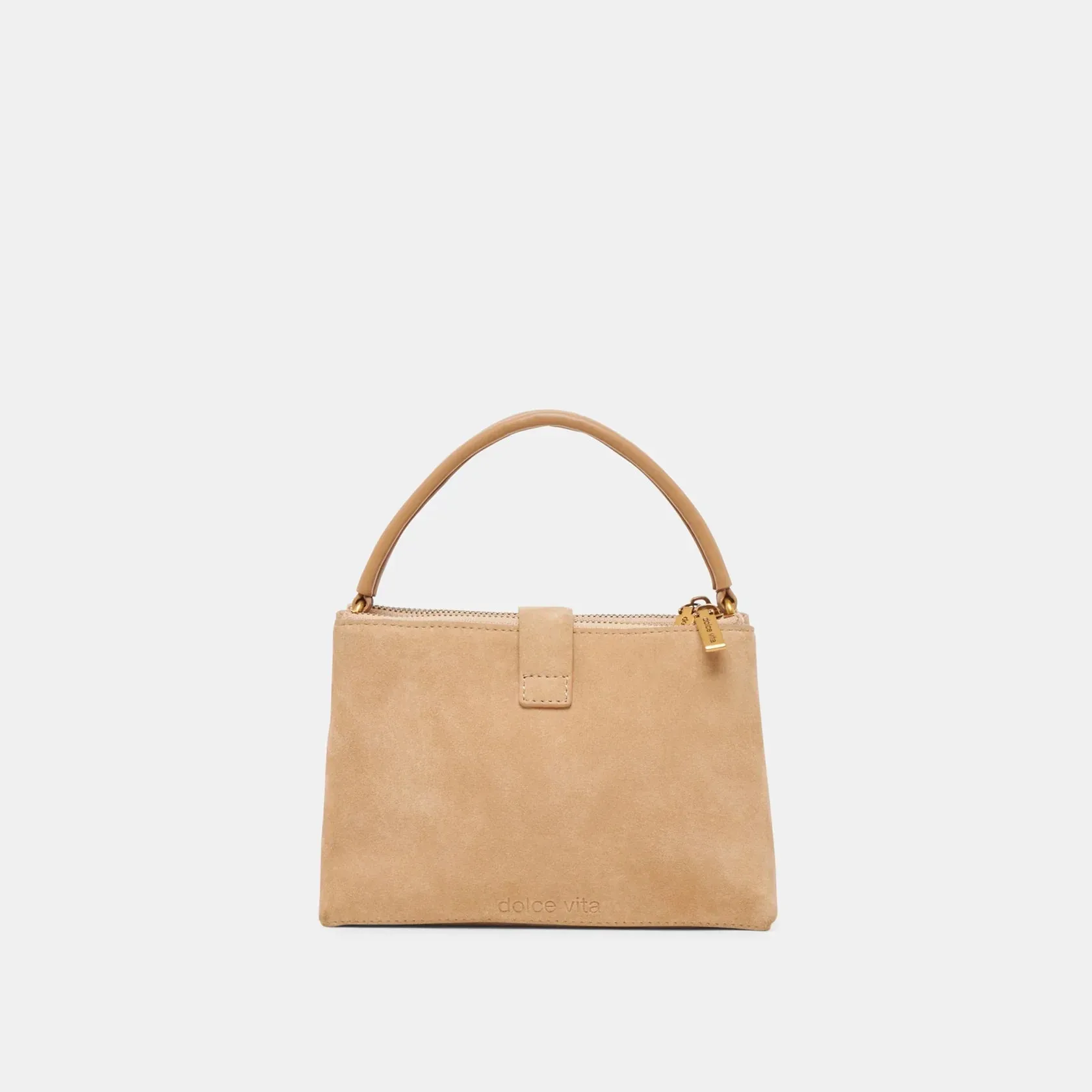 The Charly Mini Buckle Bag by Dolce Vita - Tan Suede