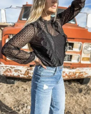 The Hayden Black Lace Bodysuit