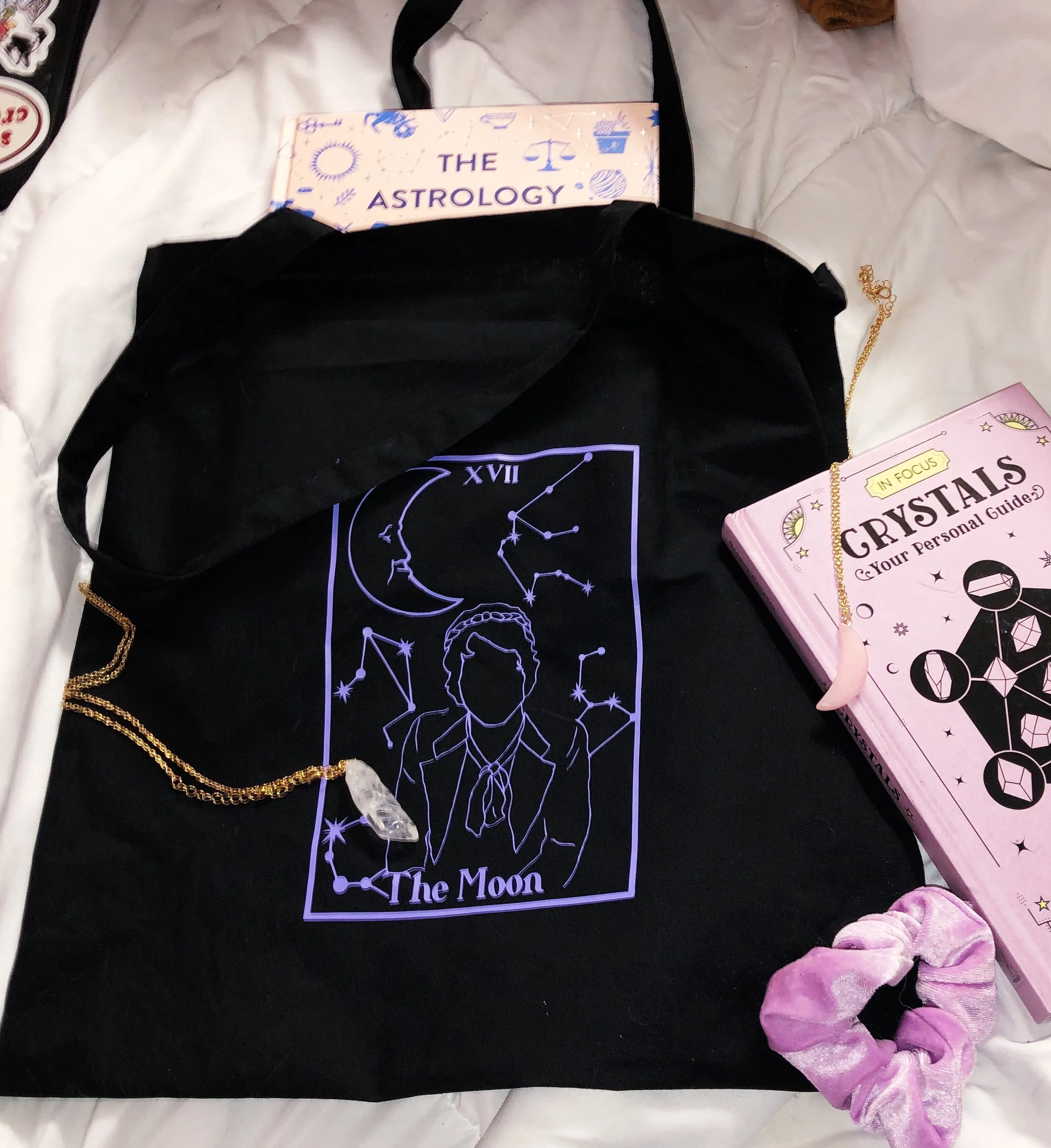 The Moon tarot tote bag