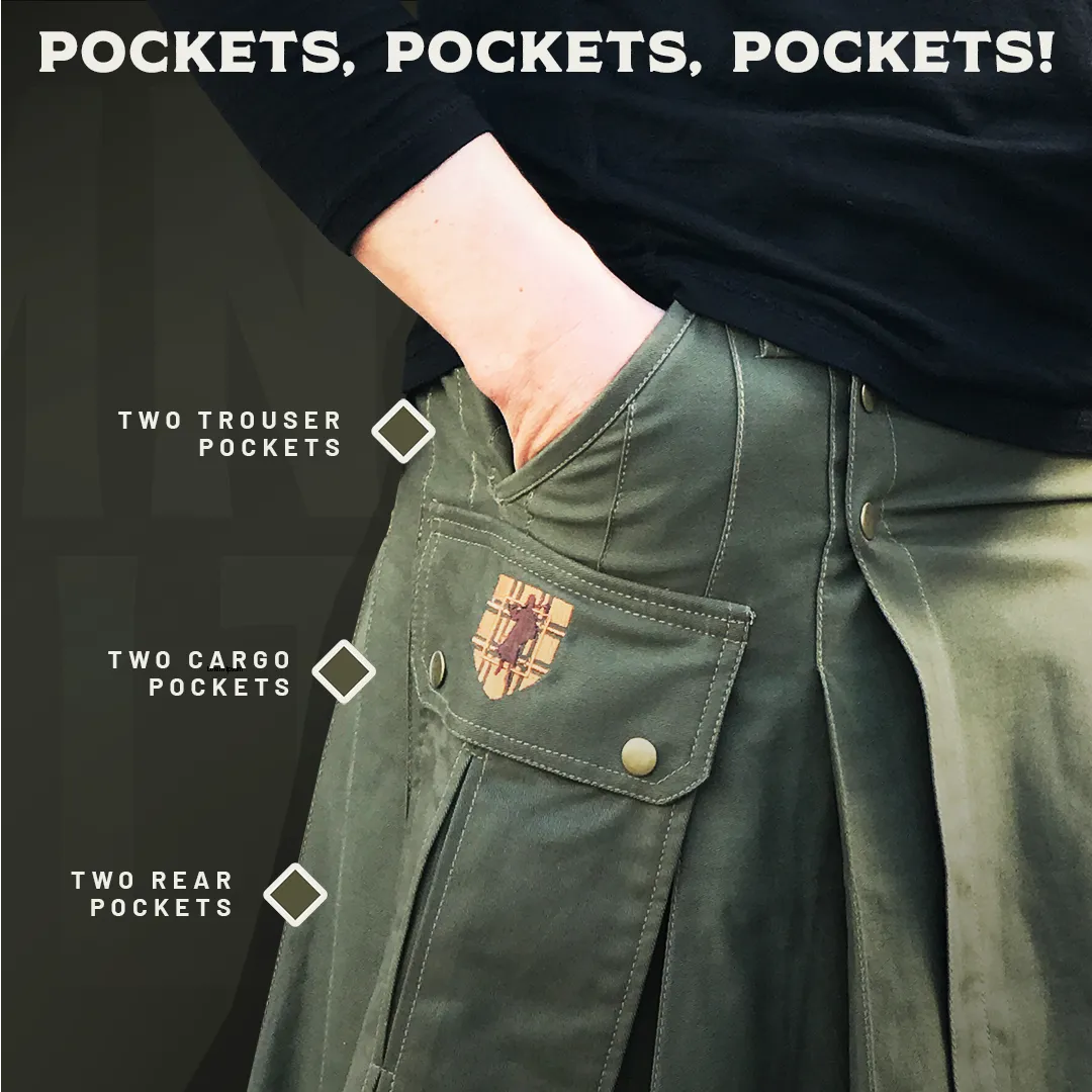 The Stowaway Kilt - Olive