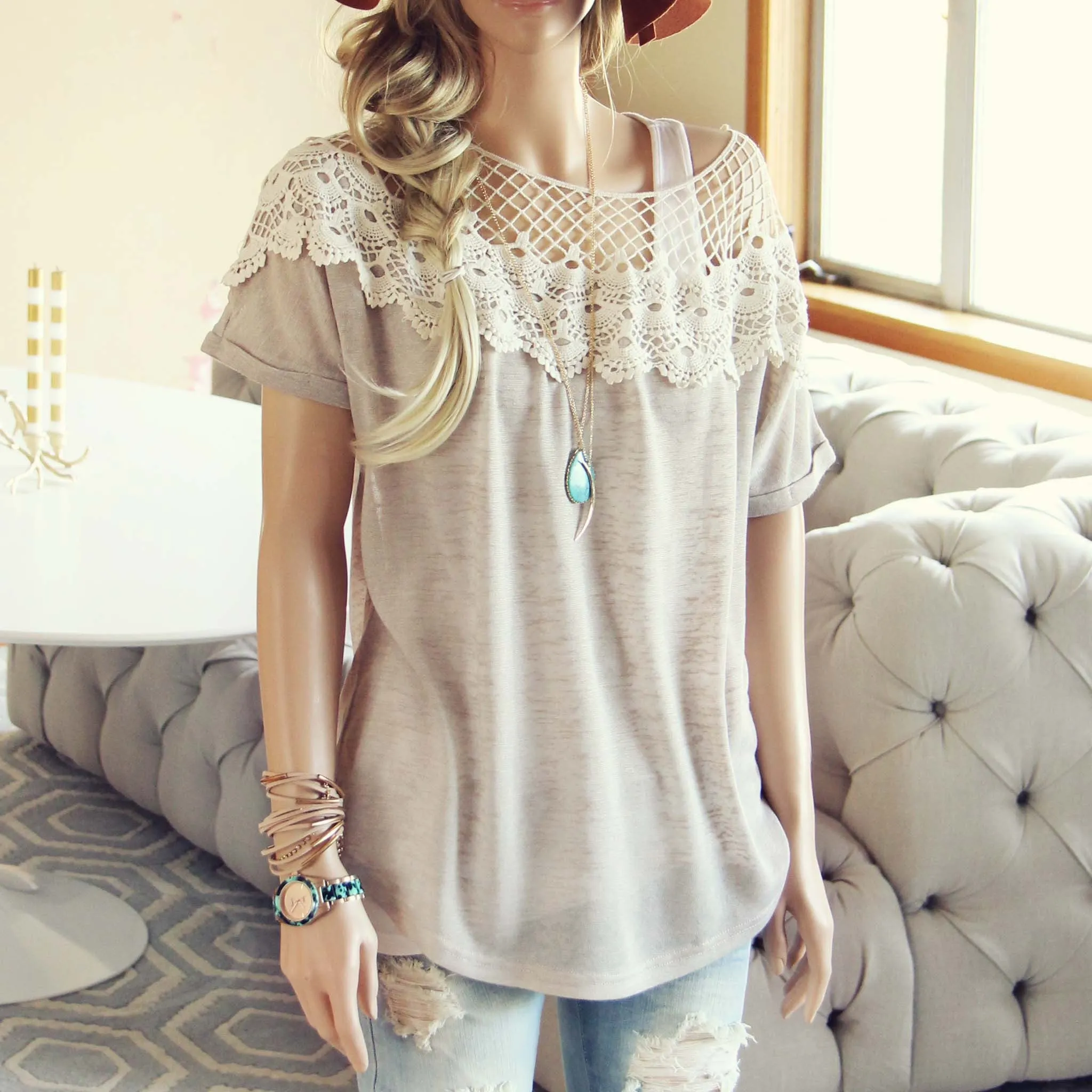 The Timber Trail Tee in Sand