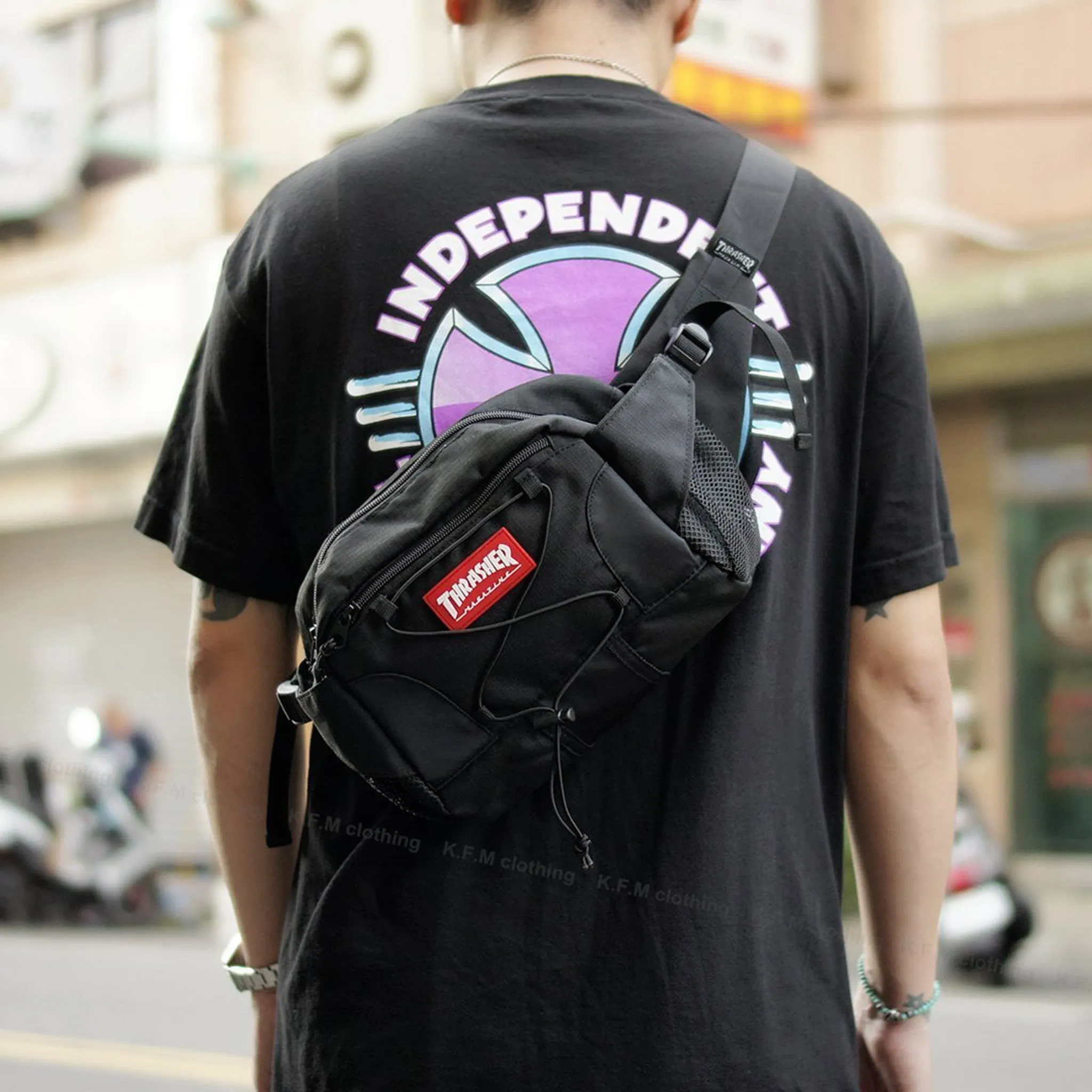 Thrasher Hometown Ripstop Waist Bag (Black)