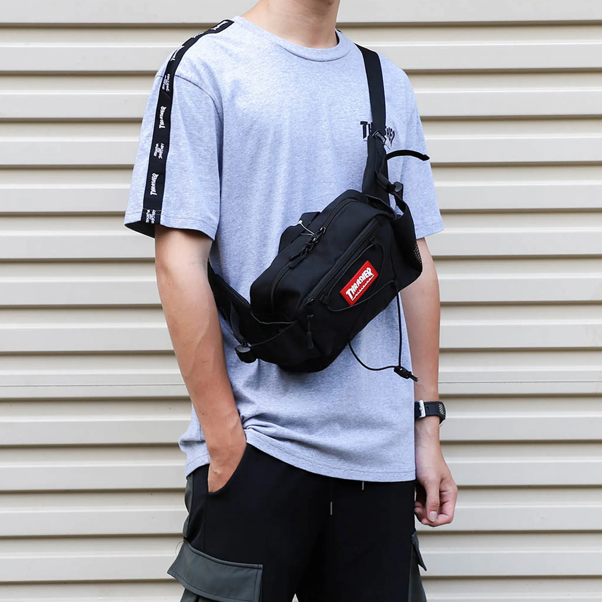 Thrasher Hometown Ripstop Waist Bag (Black)